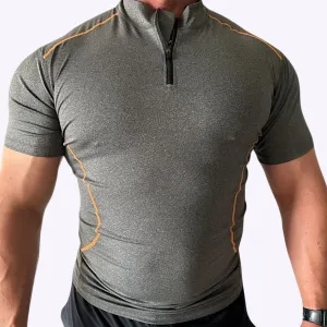Quick Dry Semi-Compression Active Tee Grey