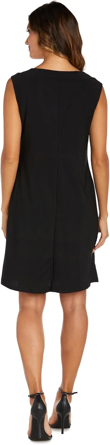 R&M Richards Womens Plus 2PC Mesh Inset Dress with Jacket
