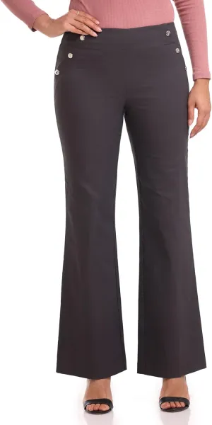 Rekucci Women's Comfort Wide Leg Pull-On Pant