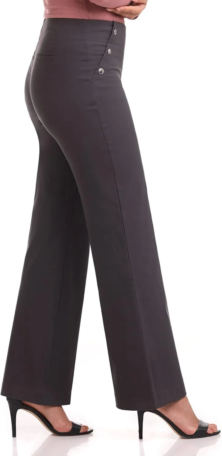 Rekucci Women's Comfort Wide Leg Pull-On Pant