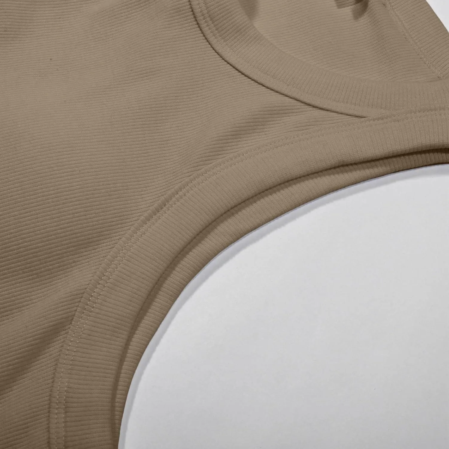 Ribbed Tank Tops for Women with Built in Bra Casual Crew Neck Sleeveless Shirts Basic Workout Camisole Tees