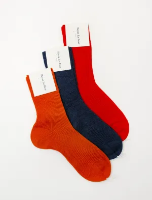 Ribbed Wool Ankle Socks