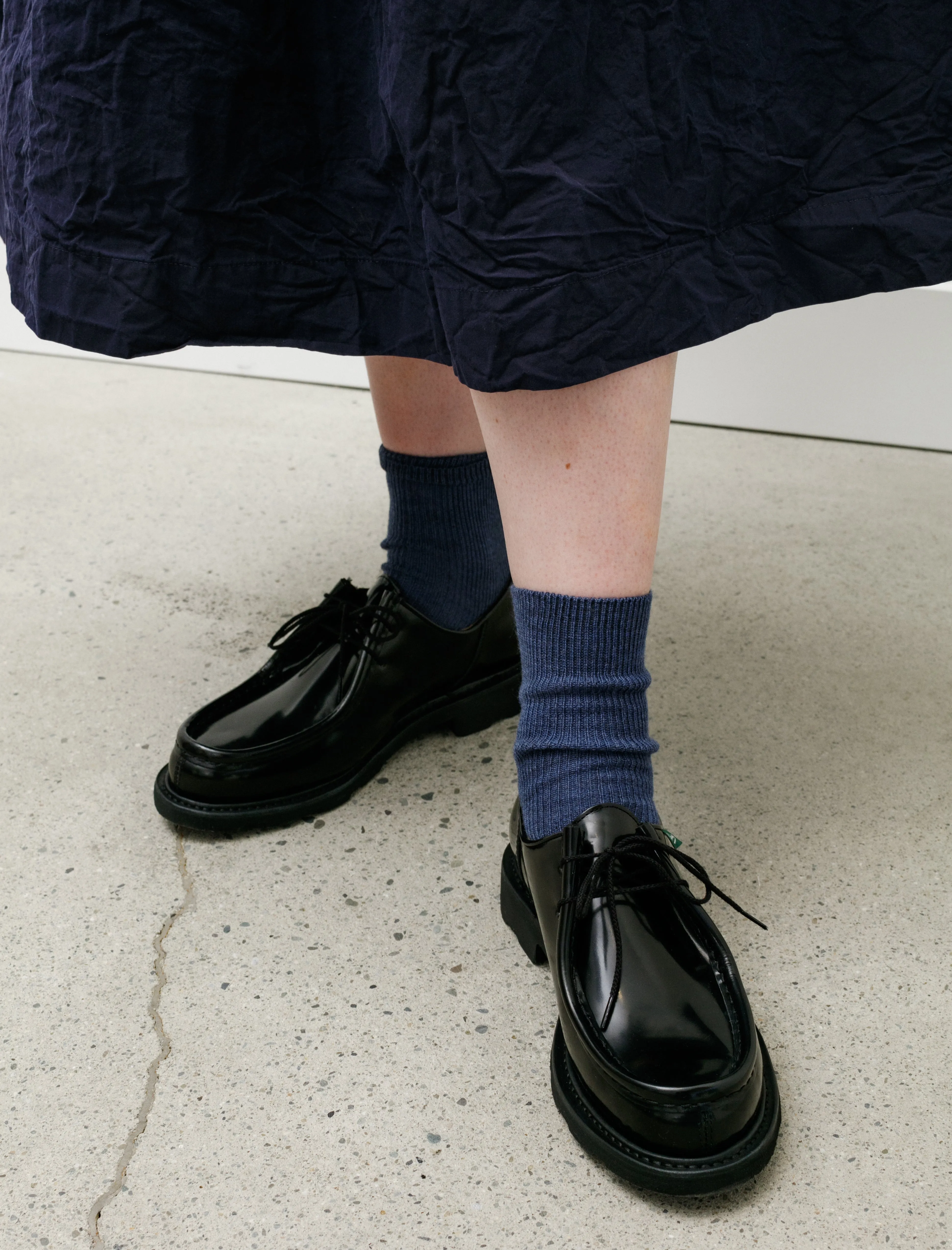 Ribbed Wool Ankle Socks