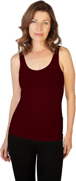 skinnytees Women's Basic Wide Strap Cami