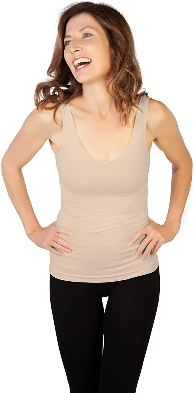 skinnytees Women's Basic Wide Strap Cami