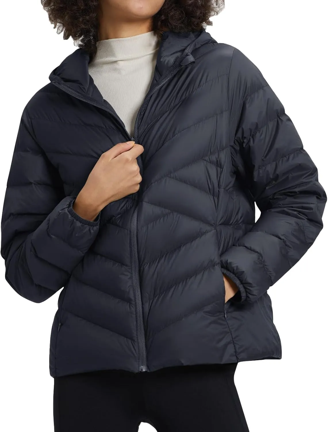 TBMPOY Women's Packable Down Jacket Lightweight Winter Puffer Jacket Hooded Warm Coat Waterproof Quilted Thermal Jackets