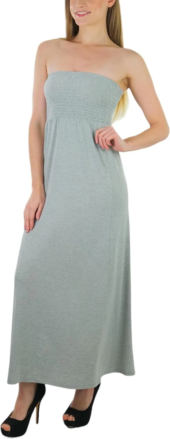 ToBeInStyle Women's Strapless Rayon Tube Dress