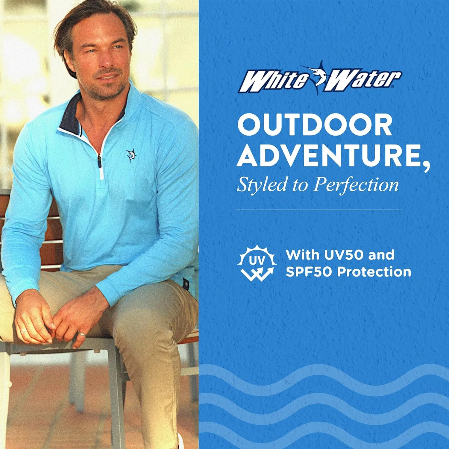 White Water Monterey Light Weight Performance 1/4 Zip Pullover
