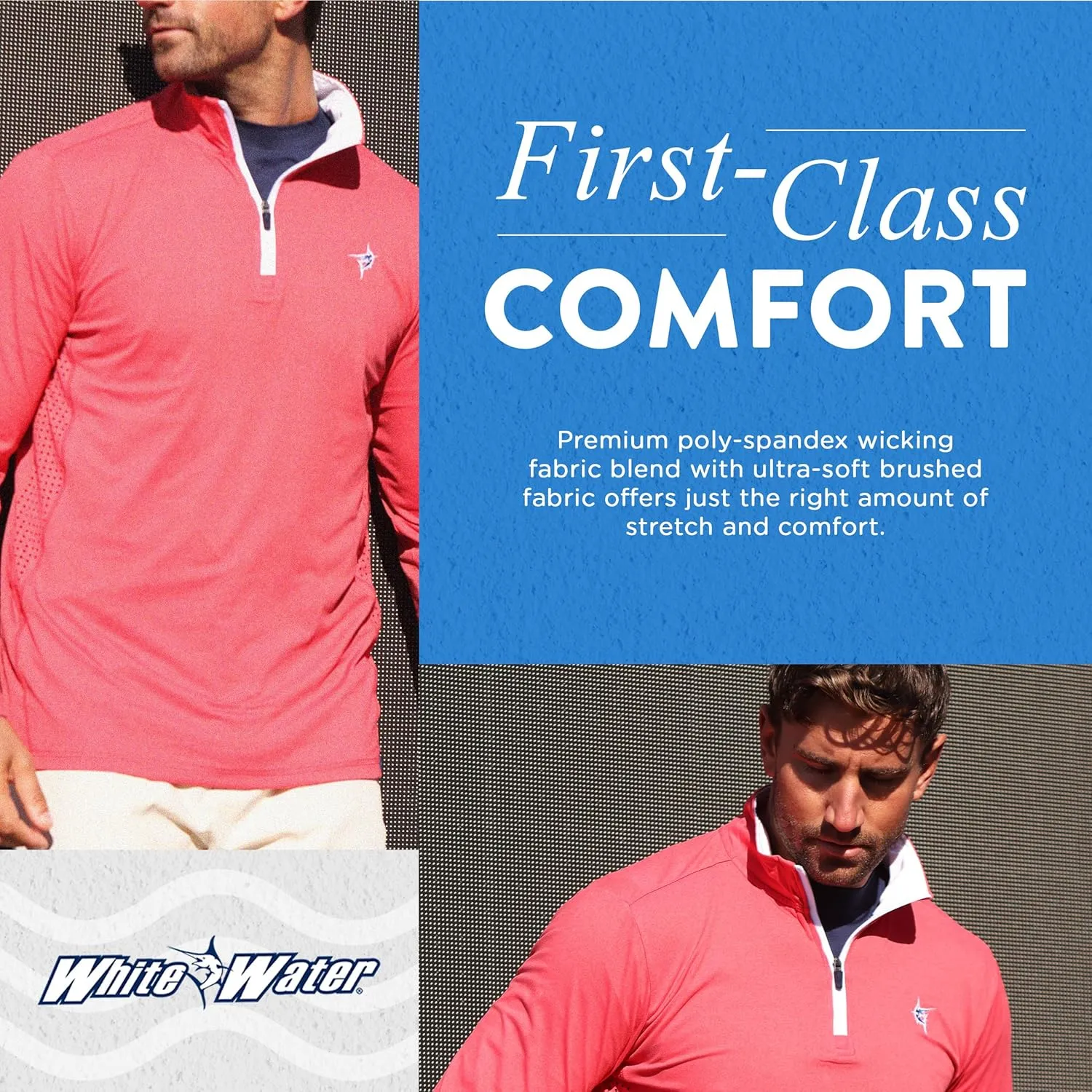 White Water Monterey Light Weight Performance 1/4 Zip Pullover