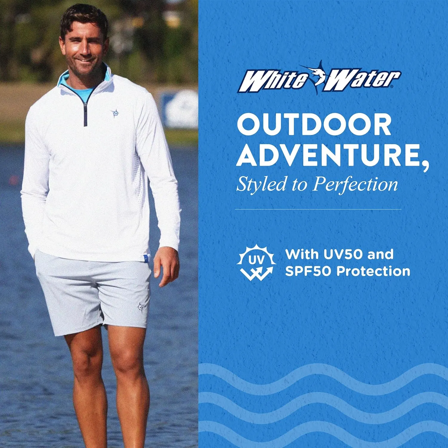 White Water Monterey Light Weight Performance 1/4 Zip Pullover