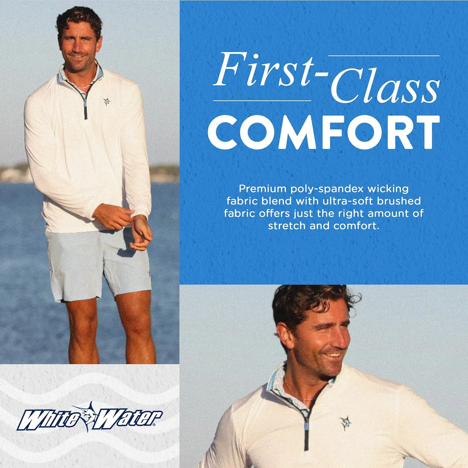 White Water Monterey Light Weight Performance 1/4 Zip Pullover
