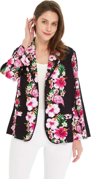 Women Light Weight Rayon Casual Open Front Jacket Cardigan