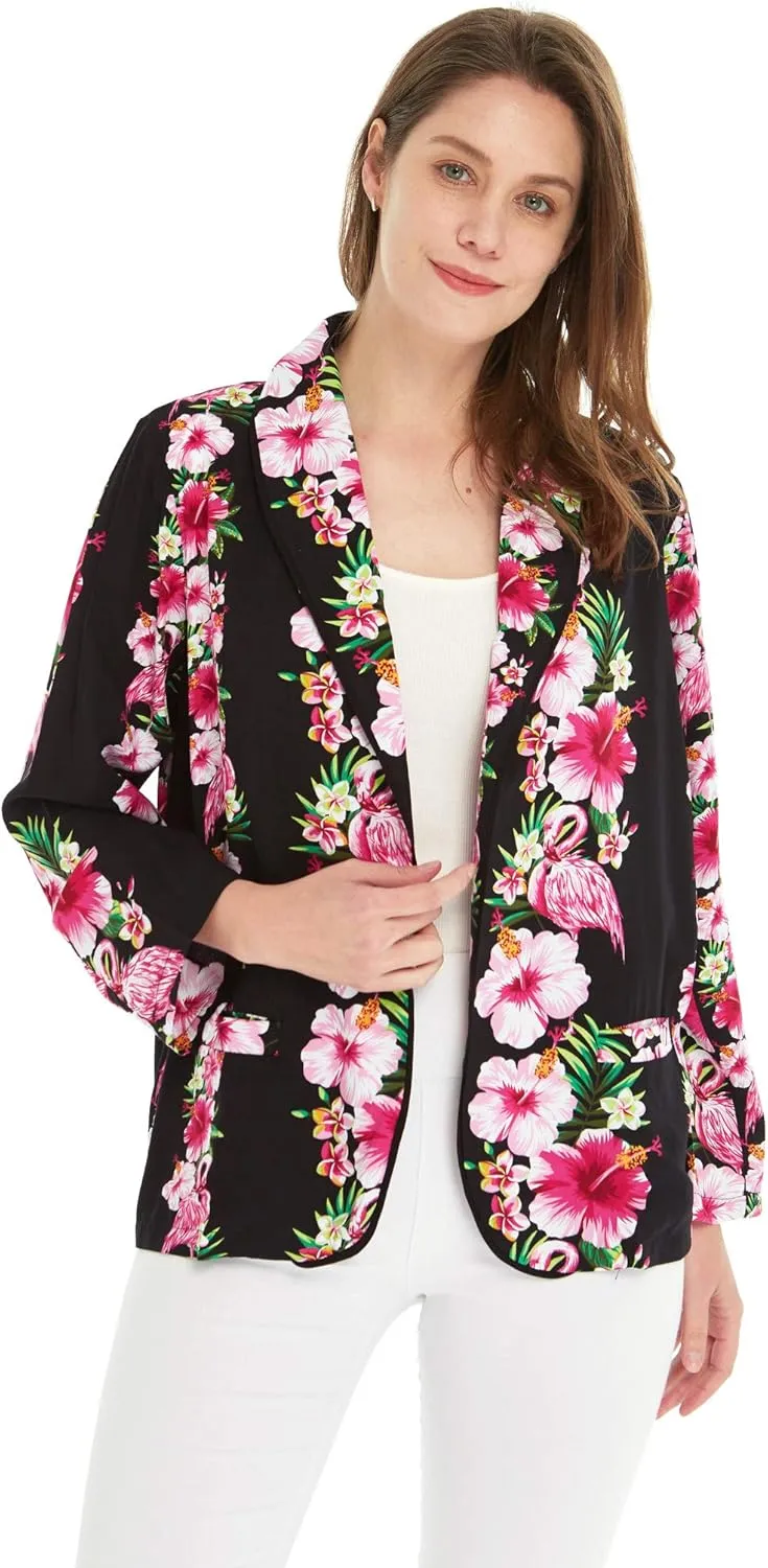 Women Light Weight Rayon Casual Open Front Jacket Cardigan