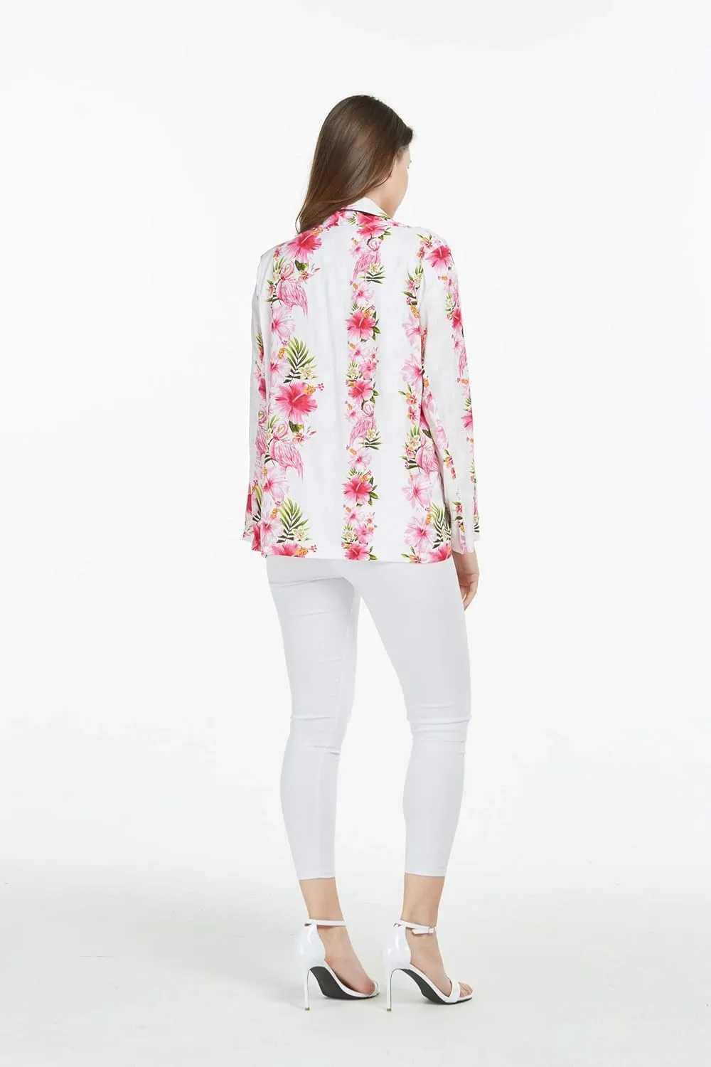 Women Light Weight Rayon Casual Open Front Jacket Cardigan
