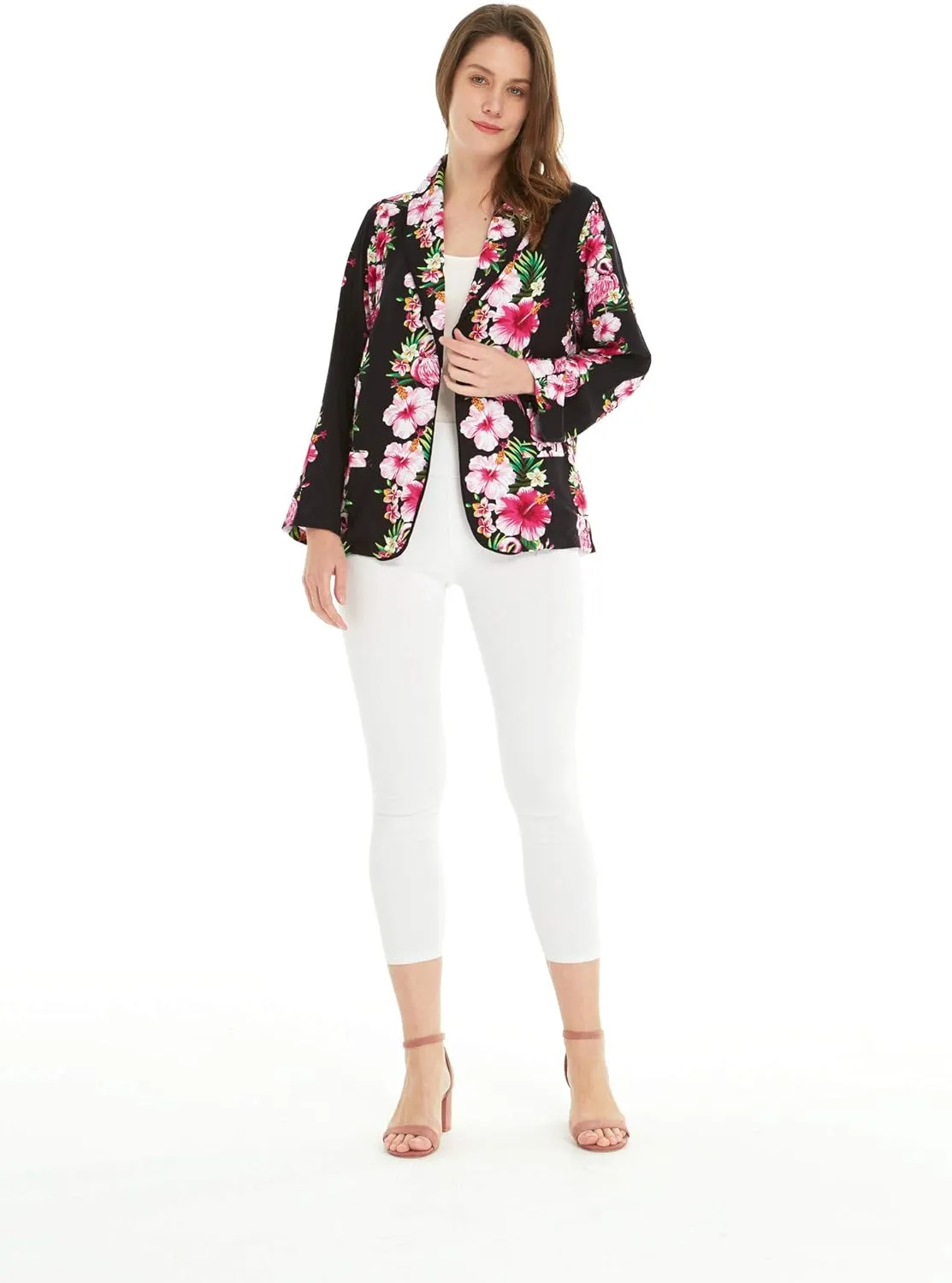 Women Light Weight Rayon Casual Open Front Jacket Cardigan