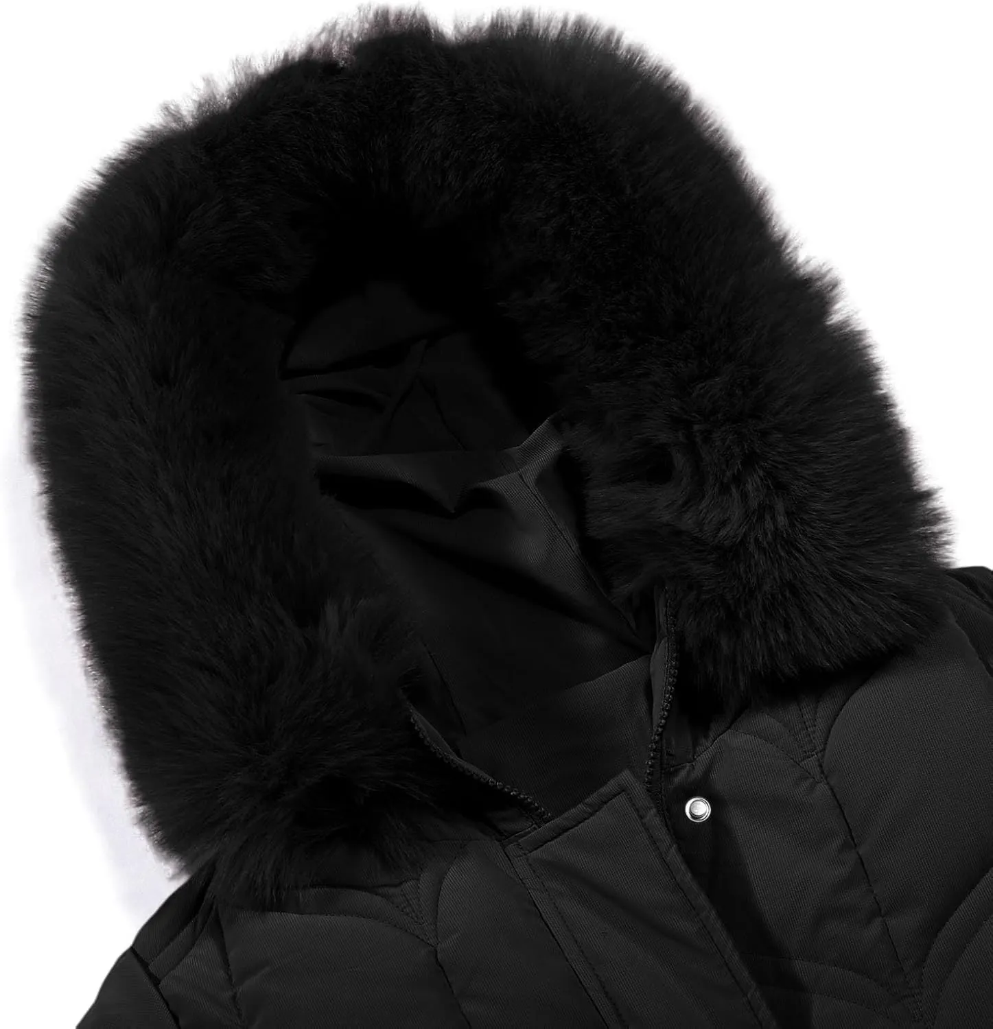 Women's Thickened Long Down Jackets Winter Down Coats Hooded Puffer Jackets Plus Size Long Lightweight Warm Overcoats