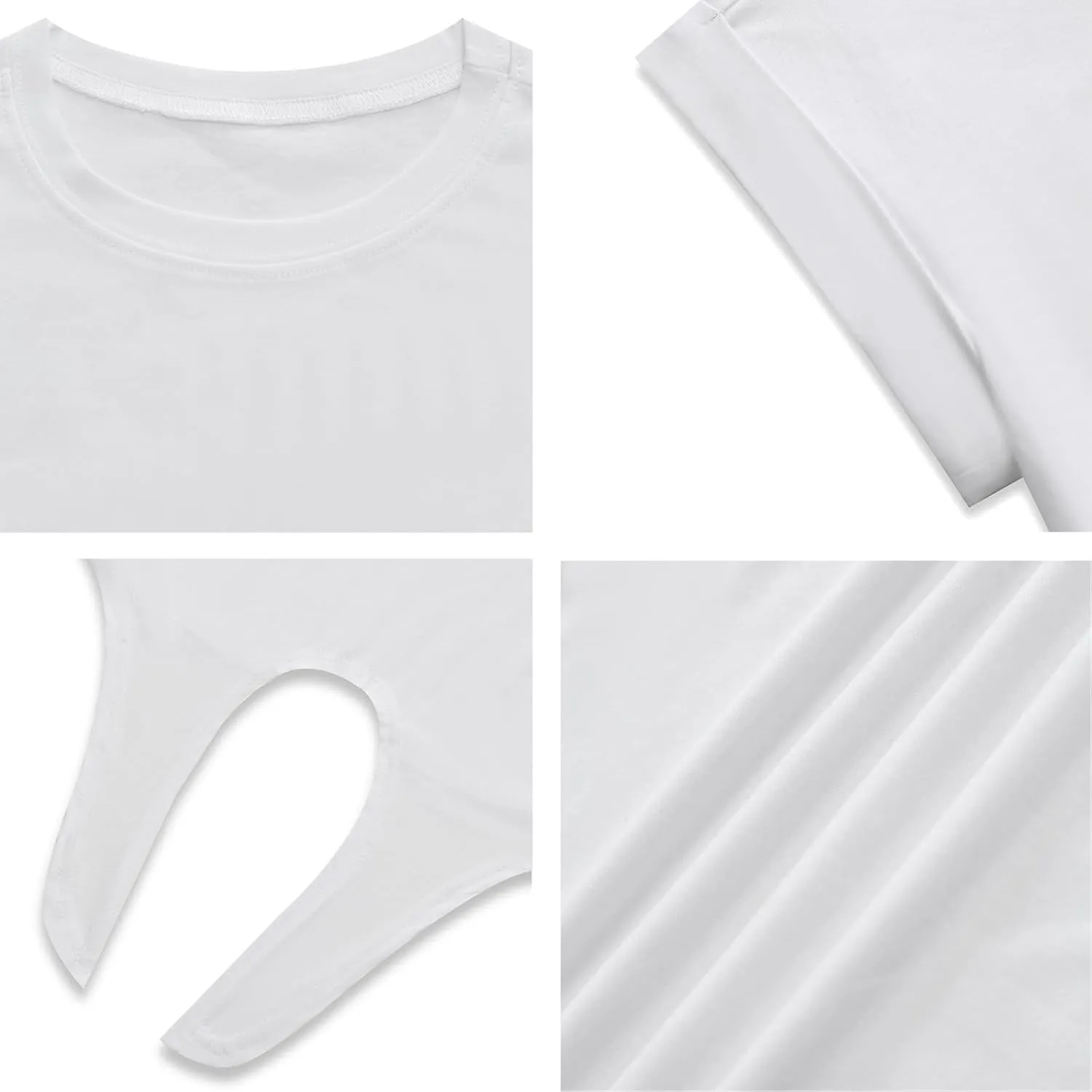 Womens Tie Knot Front Cropped T-Shirt Summer Casual Crew Neck Rolled Short Sleeve Crop Tops Tees