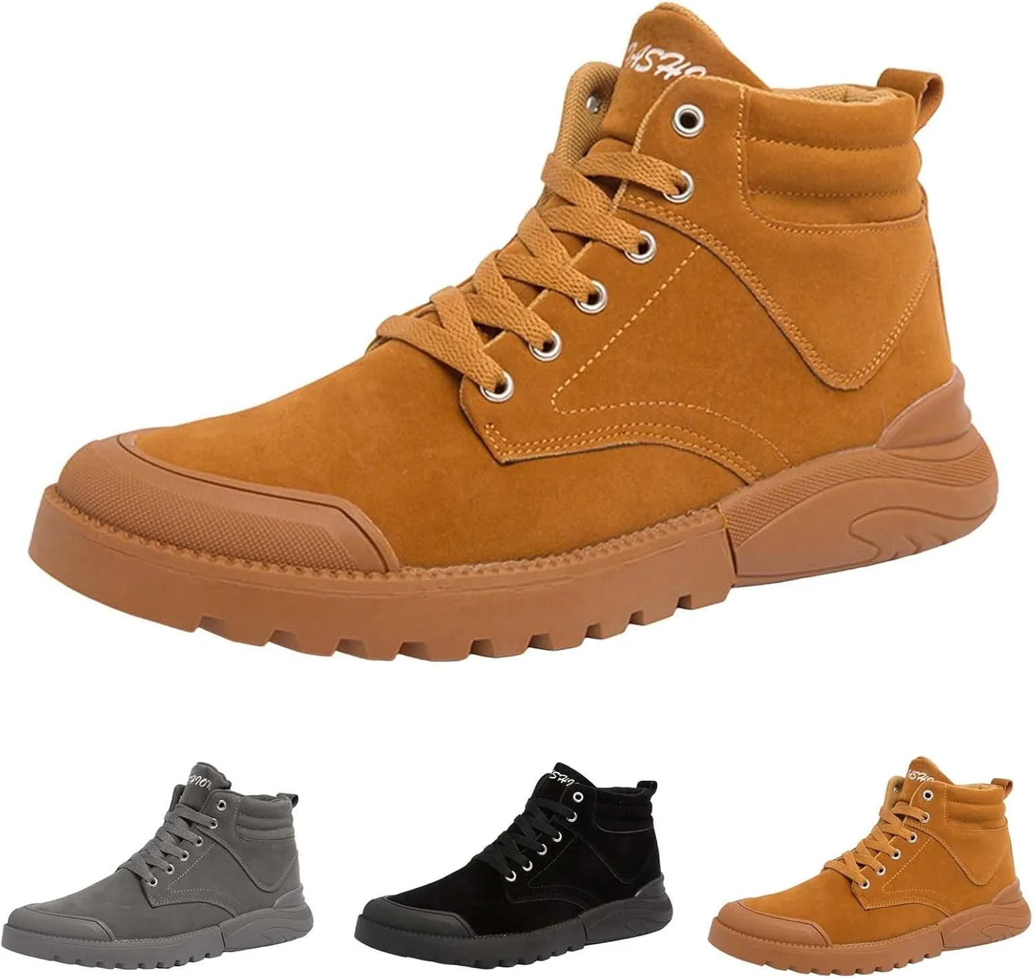 Work Boots for Men Slip On Hiking Sneakers Warm Booties Women Working Shoes Non Steel Toe Waterproof Work Shoes Non-Slip Hike Grounded Footwear